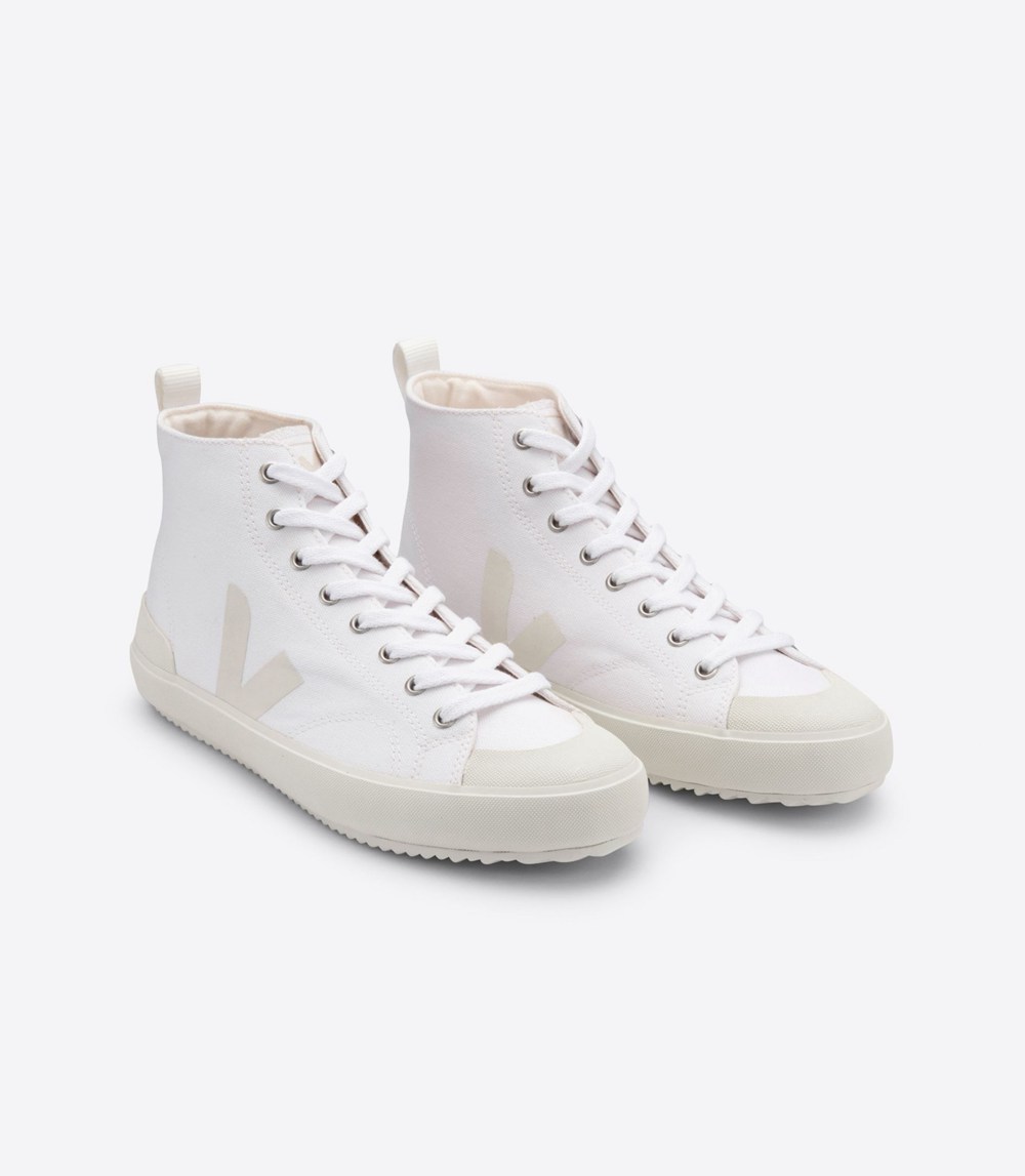 Veja Trainers Mens White - Nova High Top Canvas - JEBU-13759